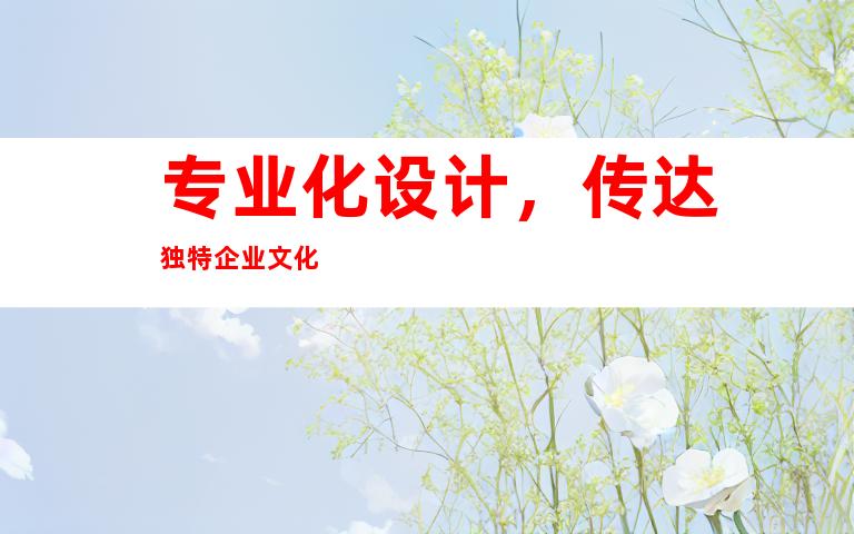 专业化设计，传达独特企业文化