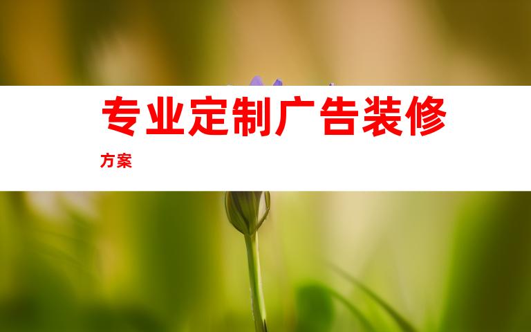 专业定制广告装修方案