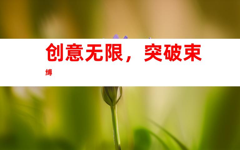 创意无限，突破束缚