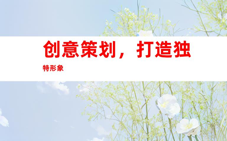 创意策划，打造独特形象