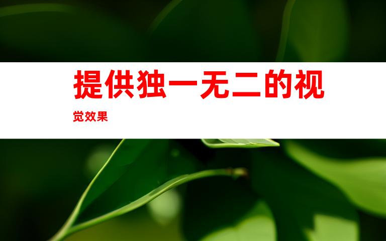 提供独一无二的视觉效果