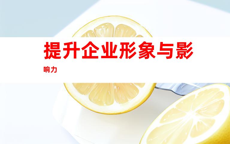 提升企业形象与影响力