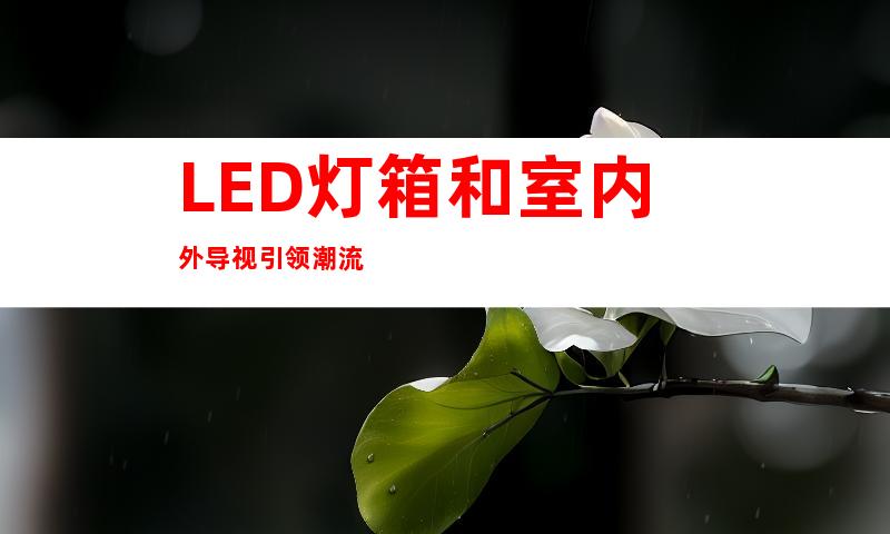 LED灯箱和室内外导视引领潮流